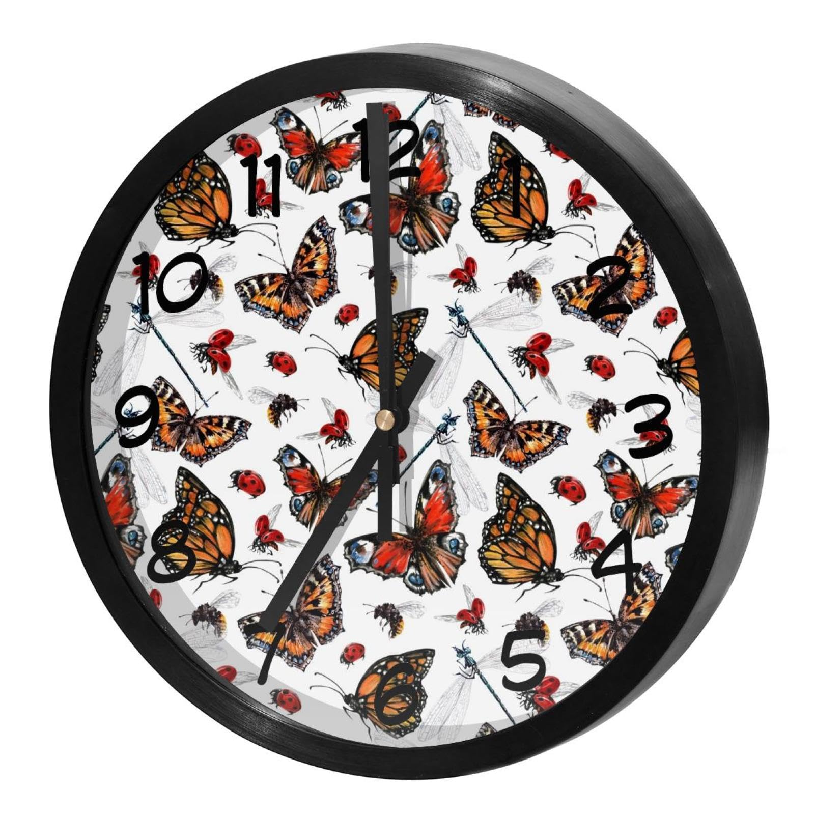 Horloge murale silencieuse à quartz à pile pour une décoration de bureau épurée