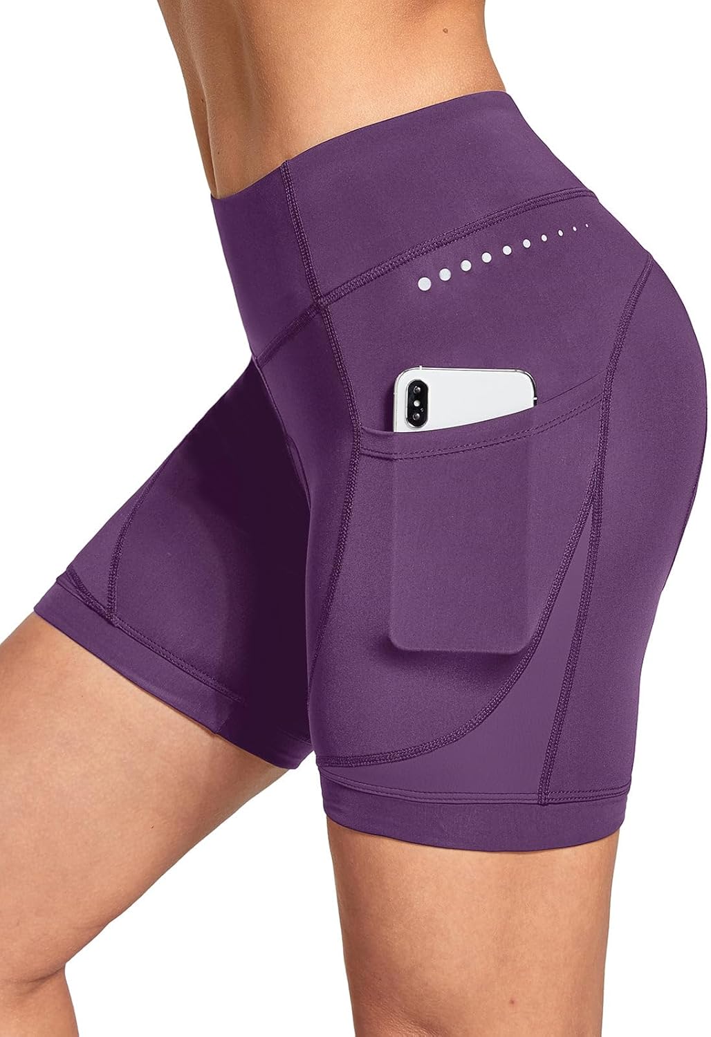 baleaf 4D Padded Bike Shorts Women Cycling Underwear Gel Padding Pockets 5 Inch Small Purple Ii