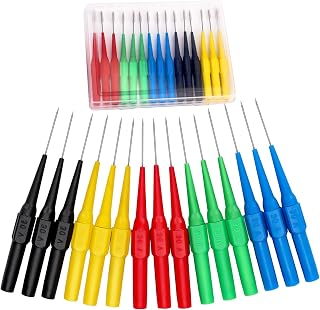 15Pcs Probes Pin Insulation Wire Piercing Needle Test Back Probe Kit Super Tip Multimeter Probe 0.7mm No-Destructive Test Probes for Car Tester Banana Socket Tester