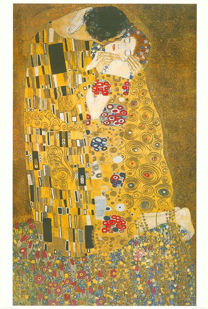 VON LILIENFELD® Ombrello Automatico Pioggia Lungo Classico Donna Arte Gustav Klimt: Il bacio