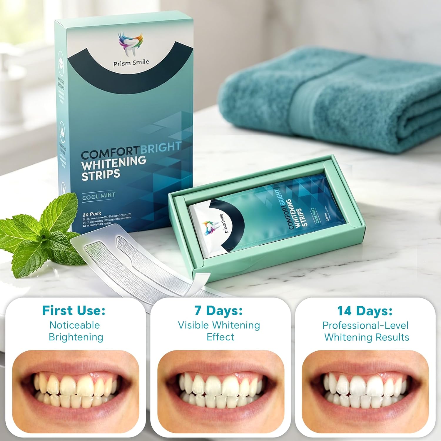 【齒間的聚光燈】Prism Smile 牙齒美白貼片 48 片 $14.39