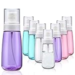 Cosywell Fine Mist Spray Bottle 3.4oz/ 100ml Empty Cosmetic Refillable Travel Containers Plastic Hair Spray Bottle Sprayer for Perfume Skincare Makeup Lotion (8color)