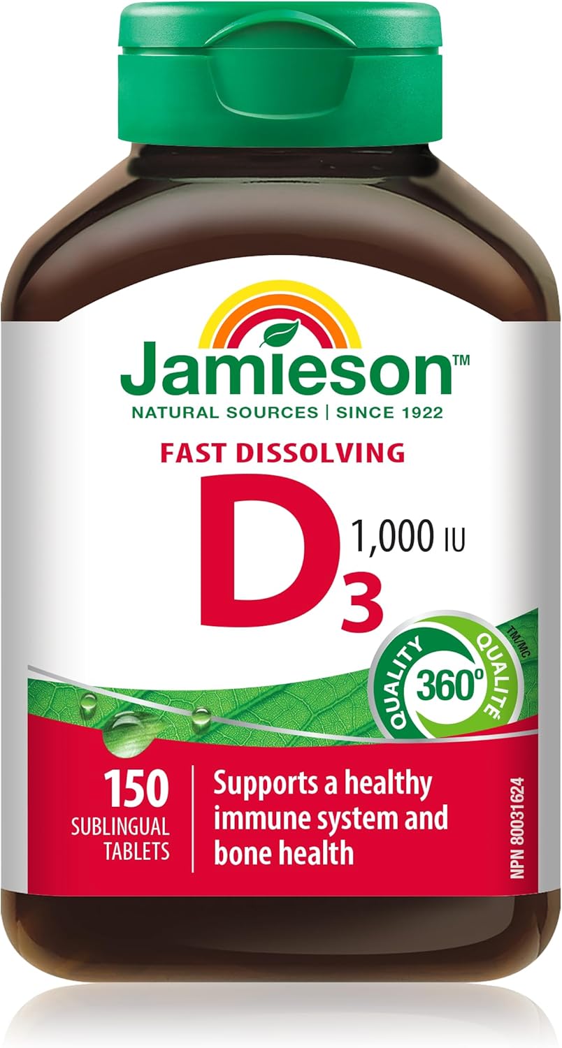 Jamieson Vitamin D3 1,000 IU, 150 Sublingual Tablets