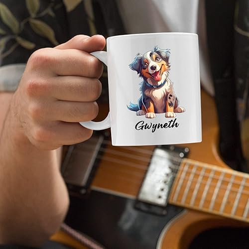 Miniatura 120 de Taza de café negra personalizada con nombre Chow Chow Chow de 11 onzas, taza de café blanca personalizada para perros Chow Chow, regalos para Chow