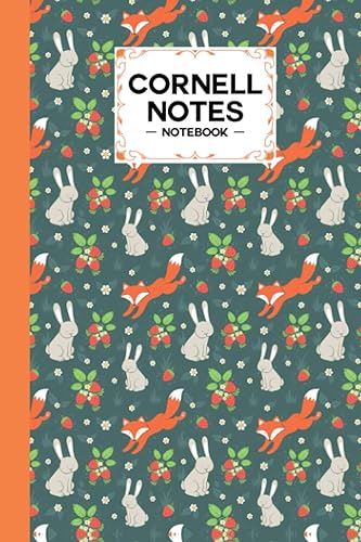 Cornell Notes Notebook Cornell Notes Notebook Rabbits And Fox Cover, Cornell Note Paper Notebook, Cornell Paper, Organizing Notes System, Note