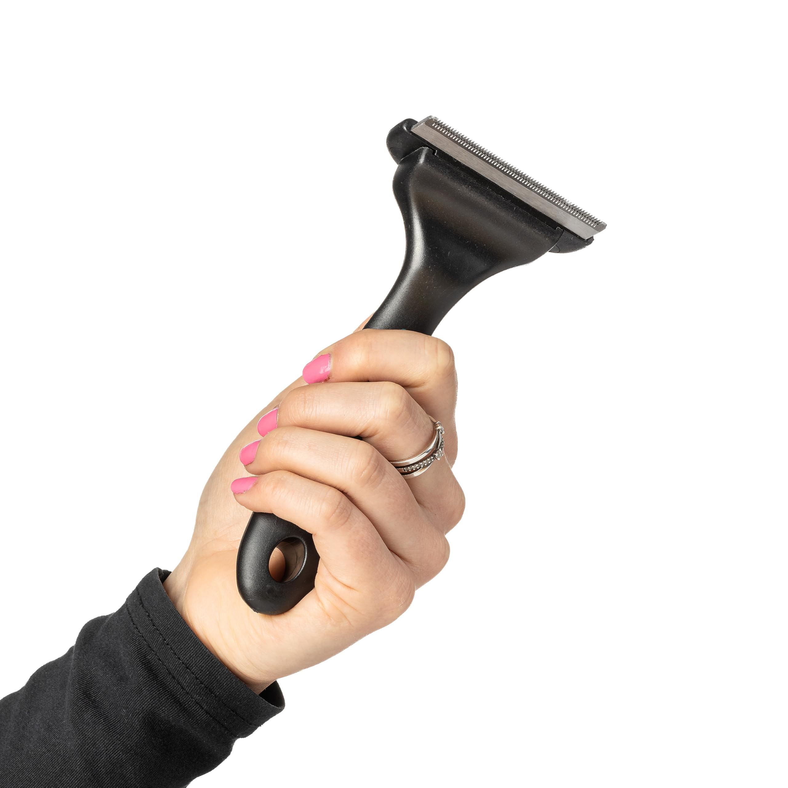 Mikki Dog, Cat, Puppy Grooming Shedding Tool Moult Master Brush Blade for Medium, Large Pets, Red and Black