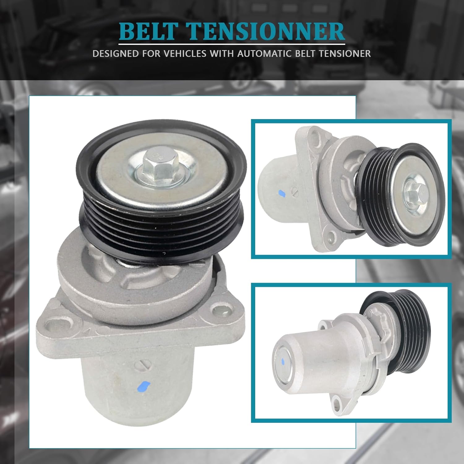 IRONTEK LFG115980B Belt Tensioner Pulley Assembly fit for Mazda (2010-2013 3/2012-2017 5/2009-2013 6/2010-2013 3 Sport/ 2007-2012 CX-7) # L3P9-15-980D 39074 L3P9-15-980D LFG115980C