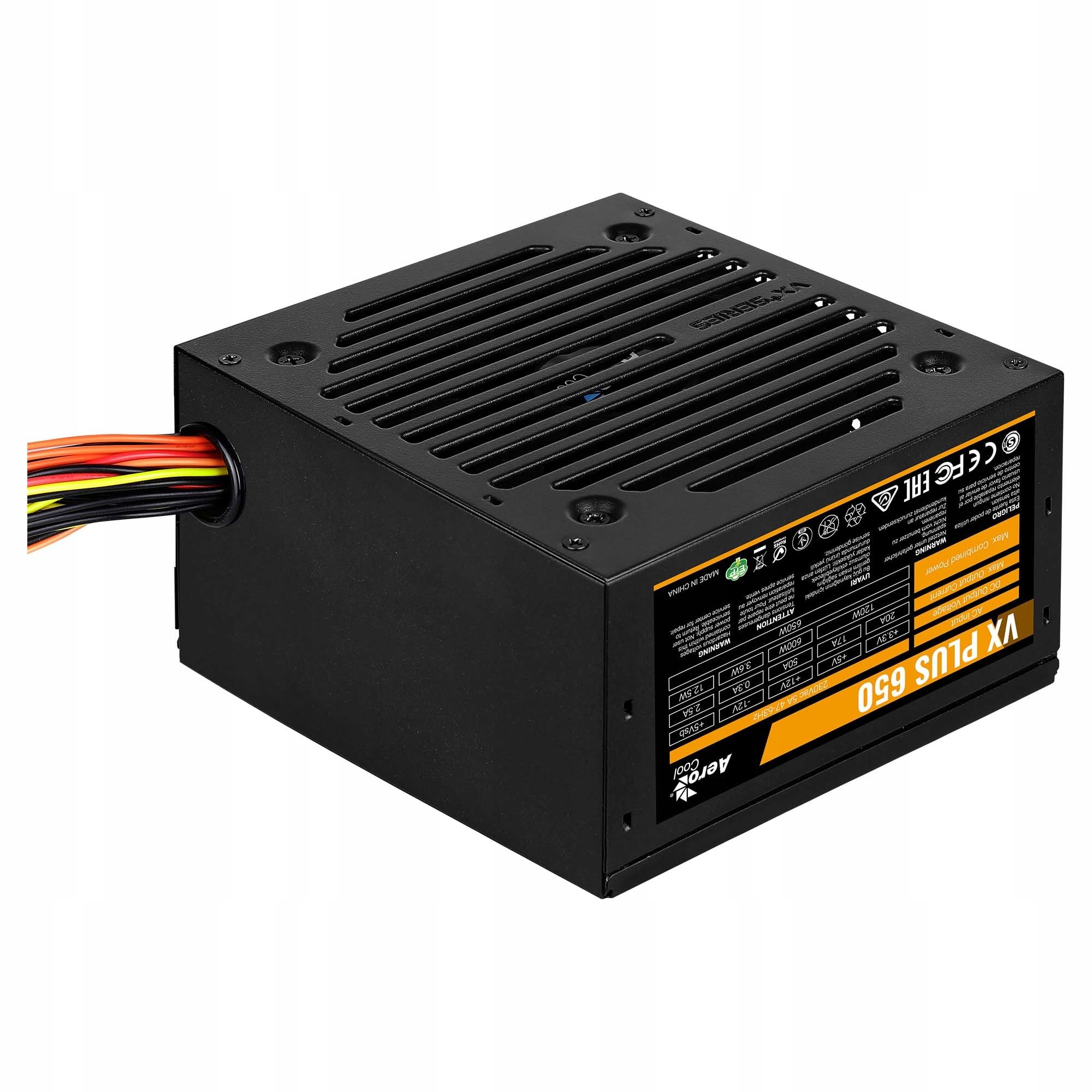 AEROCOOL FUENTE DE ALIMENTACION VX PLUS 650 W ATX NEGRA
