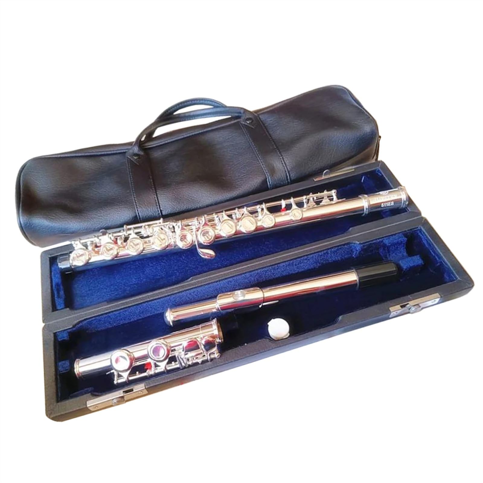 Professionale Flauto Traverso Corpo Placcato Argento Cupronichel 16 Fori Fori Chiusi Strumento Flauto Traverso Chiave C Con Chiave Mi