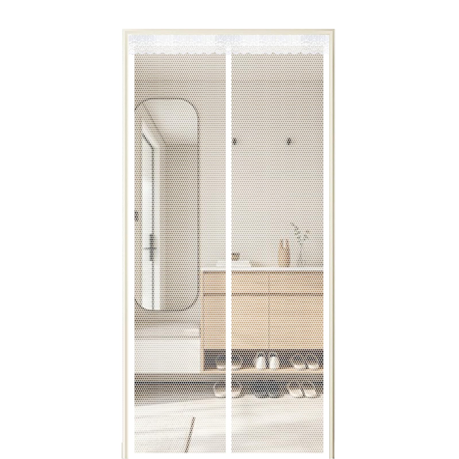 Moustiquaire de couloir sans perçage aimantée blanche 275x220 cm