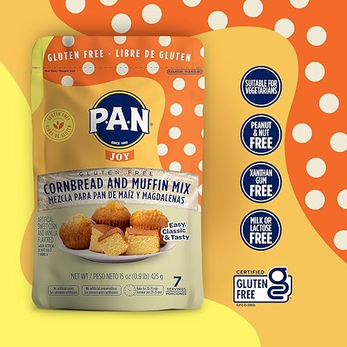Miniatura 4 de P.A.N Cornbread and Muffin Mix – Gluten Free Baking Mix 0.9 lb. (6 Pack)