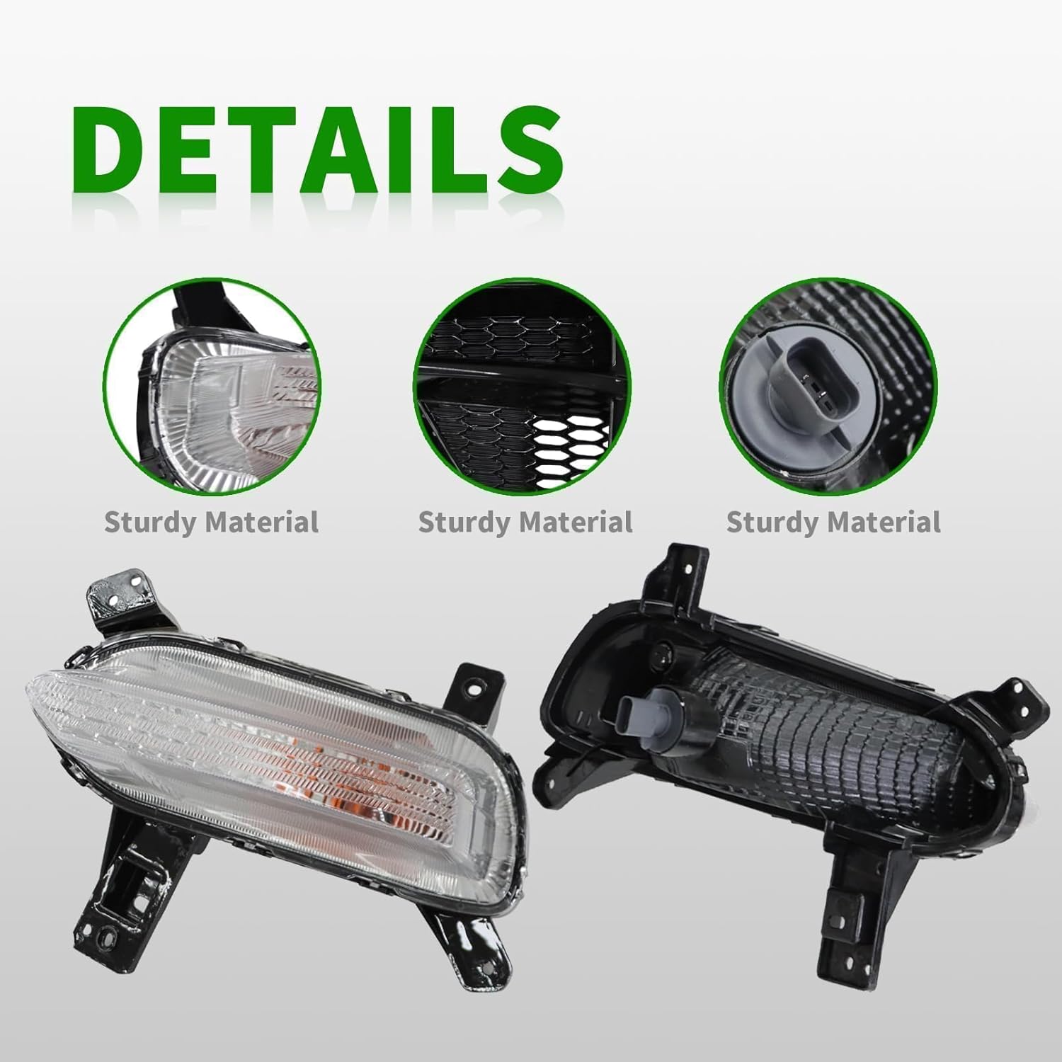 DRL Fog Light Assembly Compatible with Forte 2019 2020 Daytime Running Light Pair Left & Right Side Fog Lamp w/Bezel Kit 86595M7010 86596M7010
