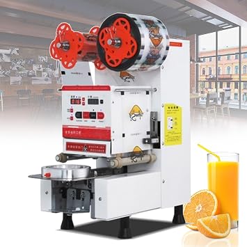 Fully Automatic 350W 90/95mm Cup Sealing Machine Electric Commercial Bubble Tea Milk Tea Sealing Machine Boba Maker Color White, Size 1
