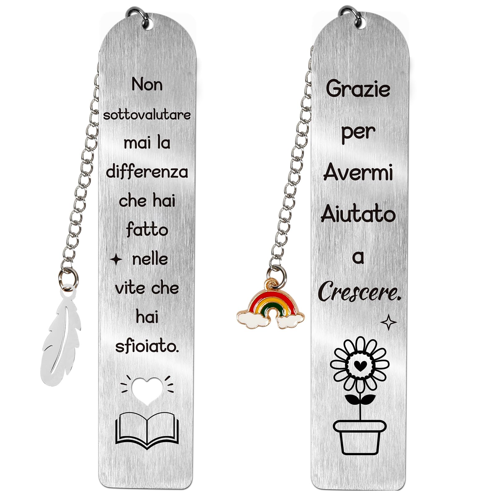 MONCAP 3 marcapáginas regalo maestra enseñadas regalo maestro fin de año escolar de metal idea regalo maestro para marcadores de página regalo jubilación estudiantes cumpleaños graduación maestra