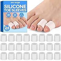 Vista 1 de Fundas de silicona para dedos de los pies (24 unidades), protector de dedo meñique para aliviar el dolor, protectores de callos para dedos