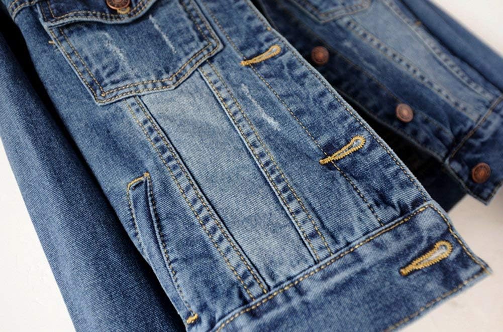 LifeShe Women's Casual Detachable Hoodie Denim Jacket - Image 6