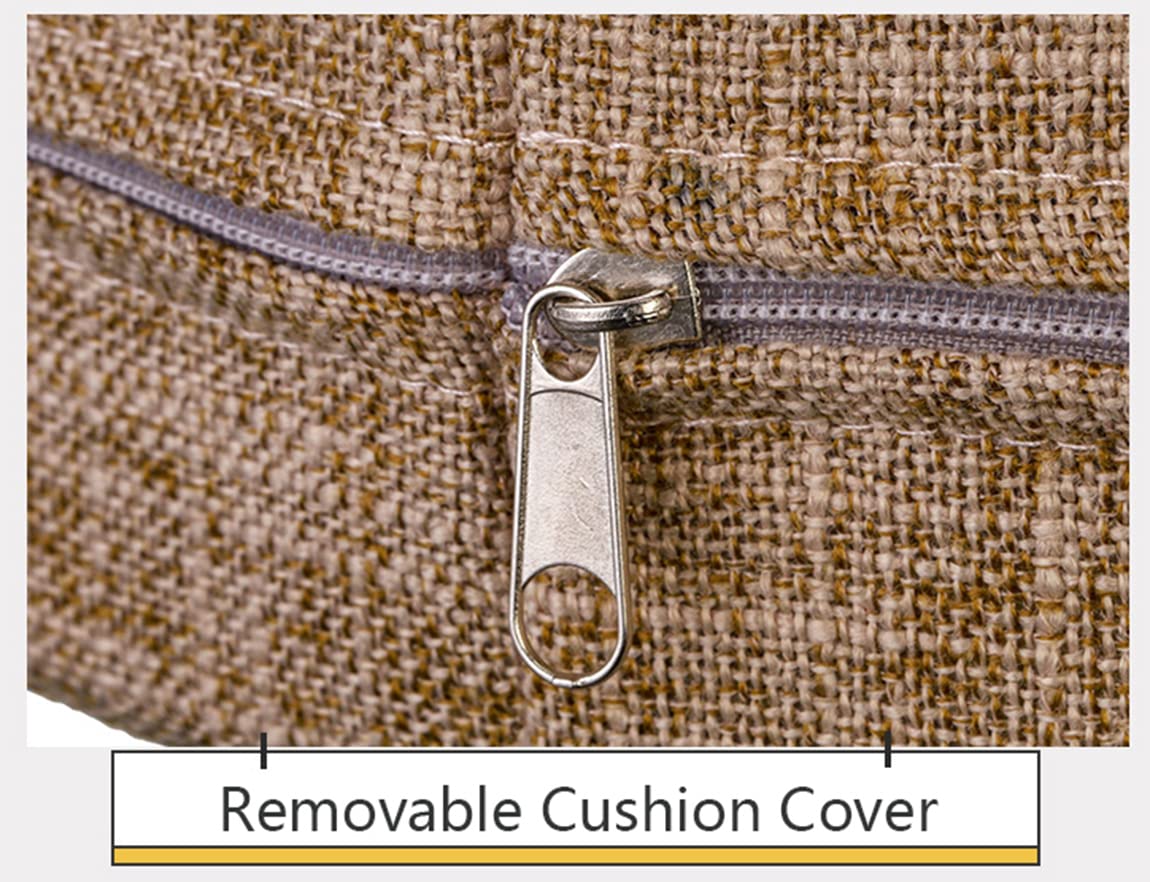Cuscino Seduta Ispessito 10 Cm 45x45 Cm In Velluto A Coste Con Imbottitura In Cotone Perla, Per Sedia, Auto, Ufficio, Colore Caffè - 3