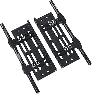 Metal Side Pedal Step Foot-Plate Pedal Adjustable Running Board Compatible with Traxxas TRX4 Defender SCX10 III AX103007 90046 D90 D110 1/10 RC Crawler Car
