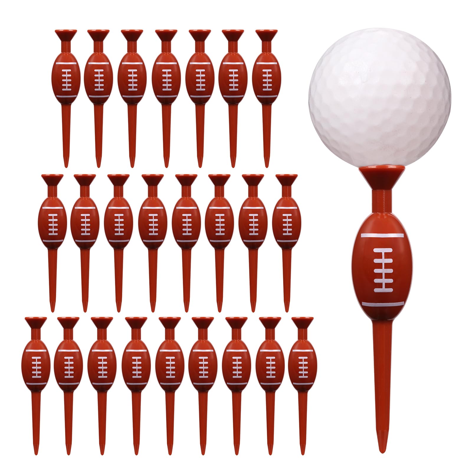 WMAWJBT Plastic Golf Tees, Pack of 25, for Height Consistency, Excellent Durability and Stability Tees, Golf Gift for Men Women and Children, Golf