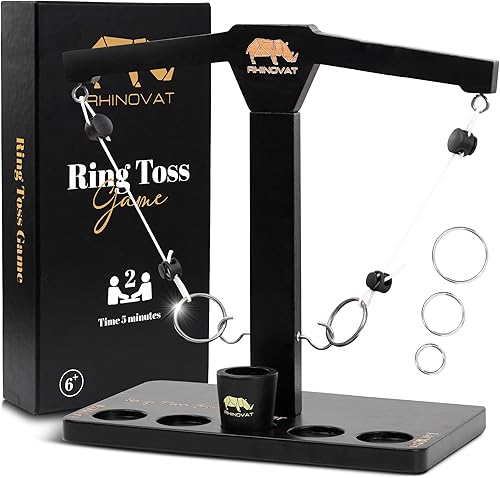 Juego de lanzamiento de ganchos y anillos hecho a mano para adultos y niños, juego de gancho de columpio con escalera de tiro, divertido juego de