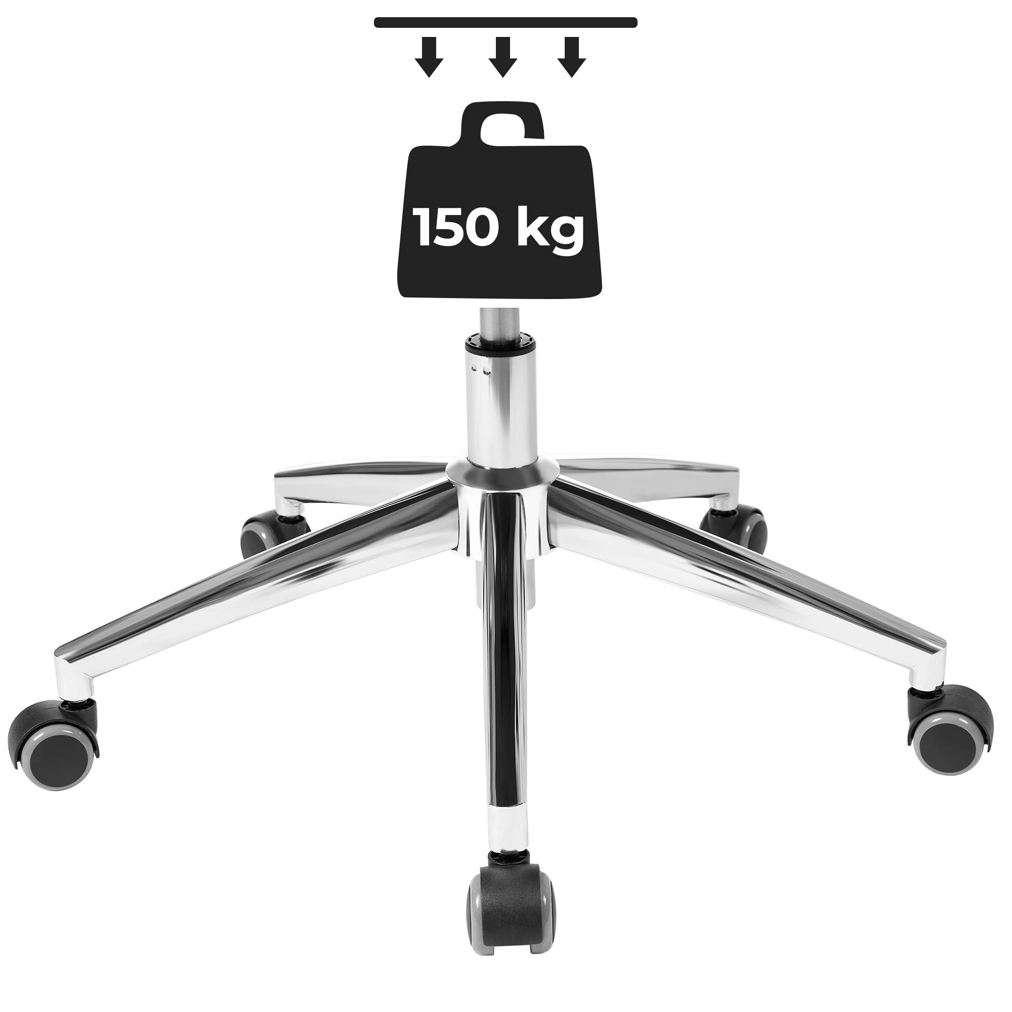 SONGMICS Girevole, Sedia da Scrivania a Rete, Altezza Regolabile, Inclinazione ad Ondeggiamento, Max Portata 150 kg, per Studio Ufficio, Nero OBN83B, Metallo, 6155102