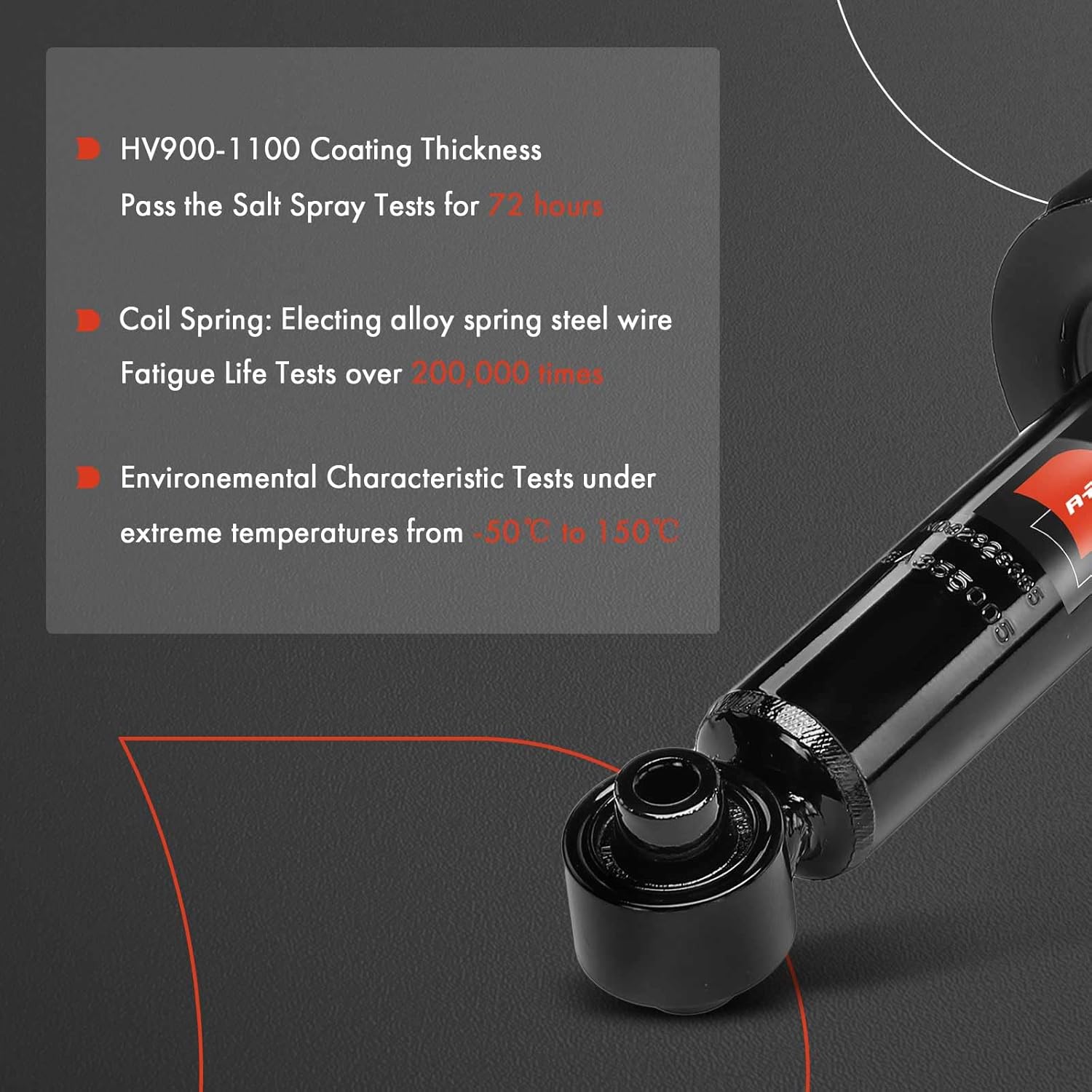 A-Premium Rear Pair (2) Complete Strut & Coil Spring Assembly Compatible with Subaru Forester 2017, 2.0L 2.5L, Driver and Passenger Side, Replace# 28920456