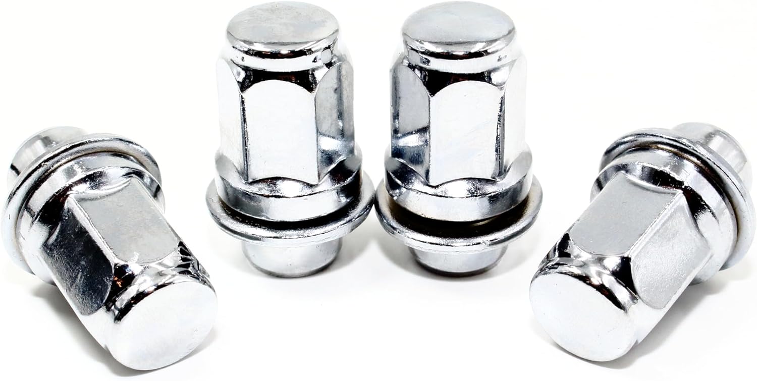 Set of 24 14x1.5mm Veritek OEM Style Factory 1.87" Mag Washer 21mm Hex Replacement Chrome Lug Nuts for Toyota Sequoia Landcruiser Tundra Lexus LX VPE-5309LCH