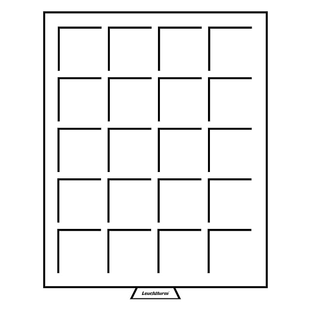 Leuchtturm 306945 MB Monedero 48 x 48 mm - Compartimentos Cuadrados para Monedas y medallas Grandes