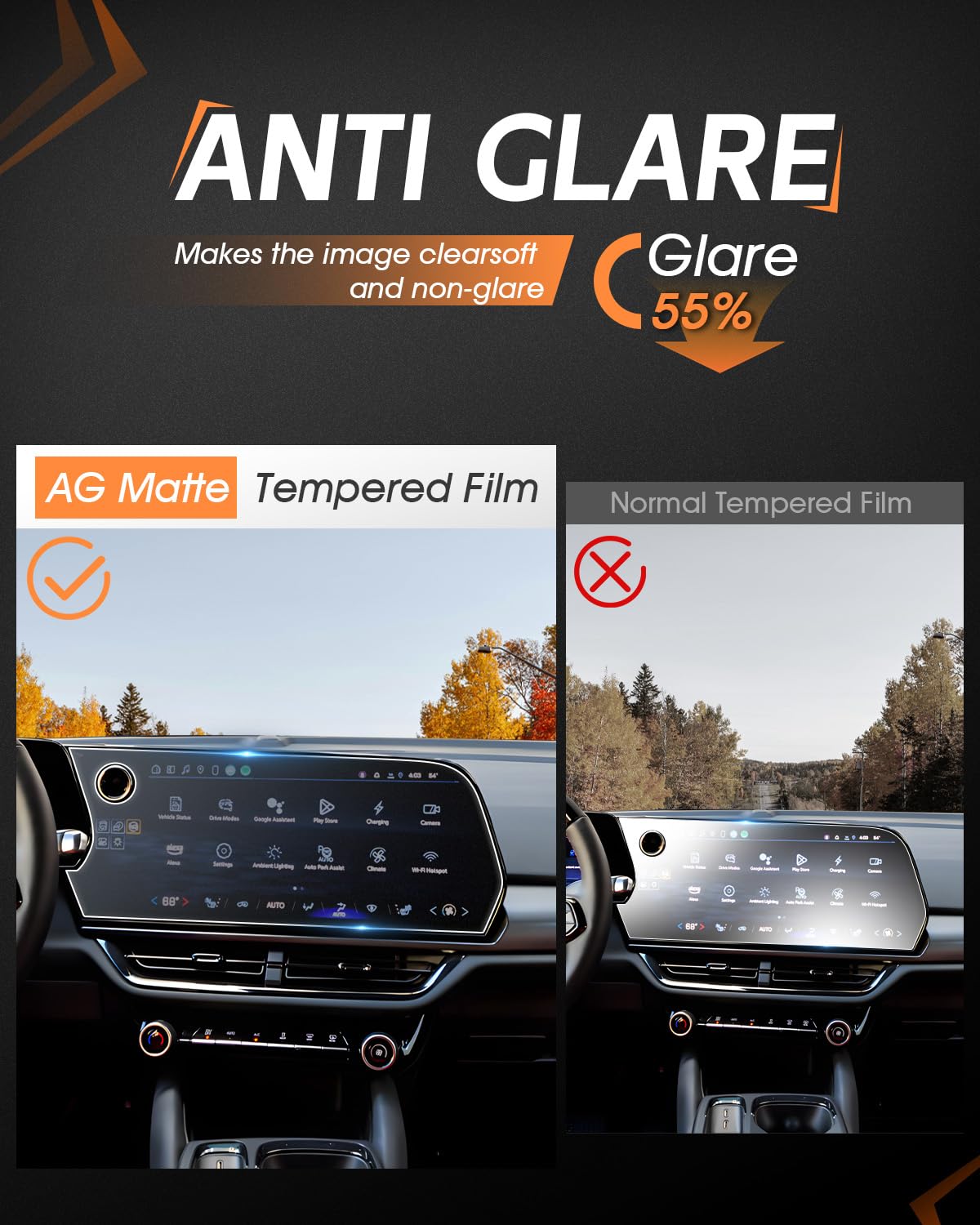 CDEFG Pellicola protettiva opaca antiriflesso per Chevrolet Equinox EV 2024 2025 2026, touchscreen da 17,7 pollici, per accessori Chevy Equinox EV (LT, RS) in vetro temperato opaco