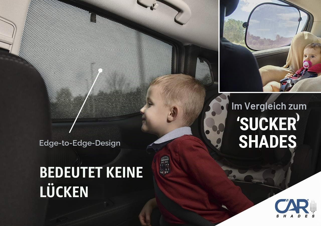 Satz Car Shades (Hintertüren) kompatibel mit Seat Leon 5F ST 2013-2020 (2-teilig) Passgenaue Sonnenschutzblenden