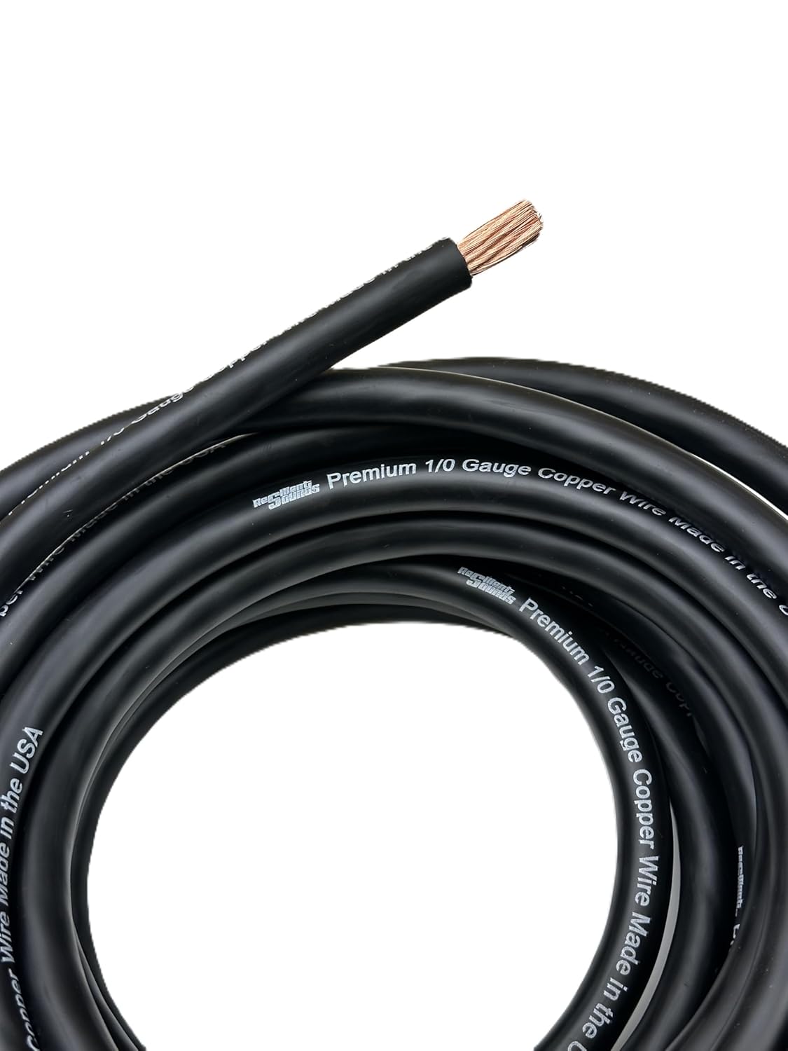 Resilient Sounds 1/0 Premium High Conductivity Copper Car Audio Wire-Minimum 99.9% Pure Copper Made in The USA (Black, 25FT Length)
