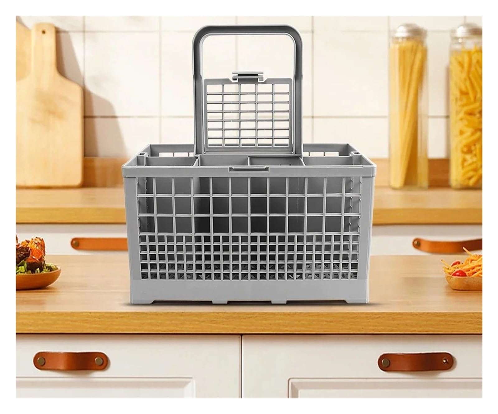 Compatible con Whirlpool, cesta for cubiertos plegable for lavavajillas.