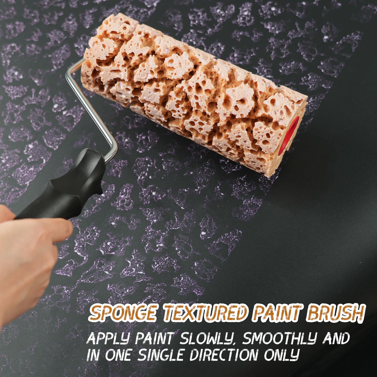 Rouleau de texture en éponge de mer pour peinture, rouleau de peinture