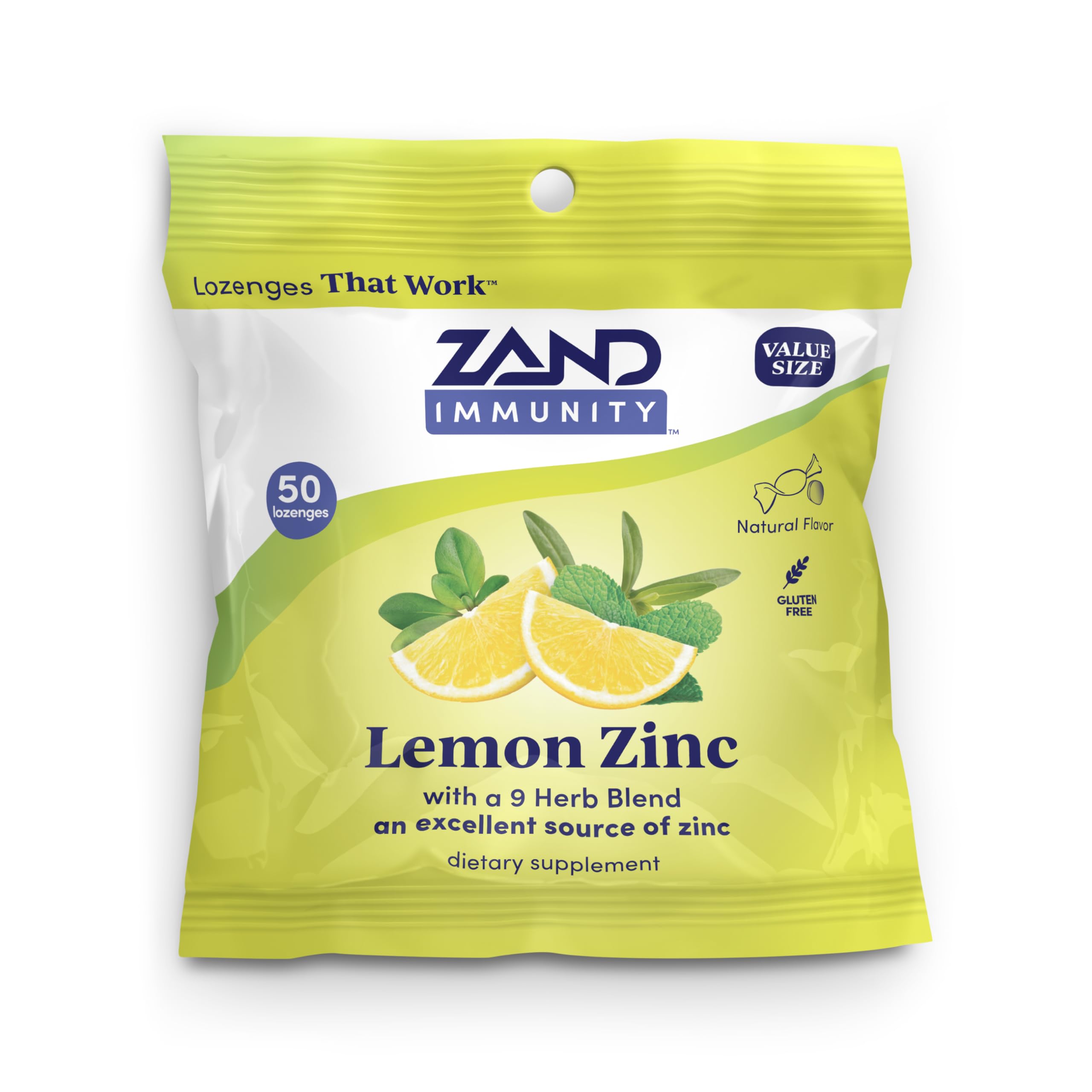 Amazon.com: ZAND IMMUNITY Lemon Zinc Throat Lozenges - Good-for