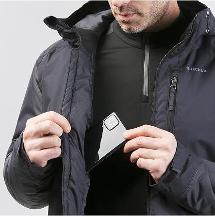 Decathlon Quechua Erkek Outdoor Su Geçirmez Kar Montu/Kışlık Mont - Siyah - Nh500-10 °C