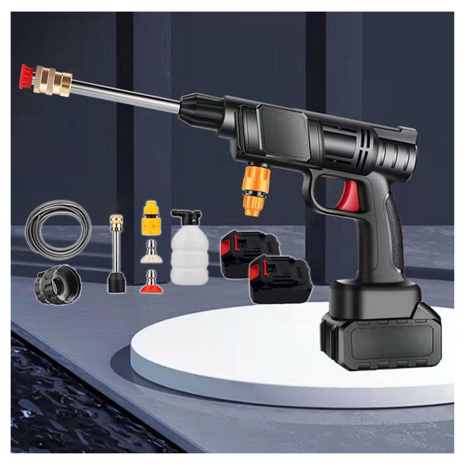 Pistola De Limpieza Multifuncional, Potencia 600w, Dos BateríAs 24v1500mah Lavar El Arma, PequeñO Y Ligero Lanza Hidrolimpiadora, para Regar Flores, IrrigacióN