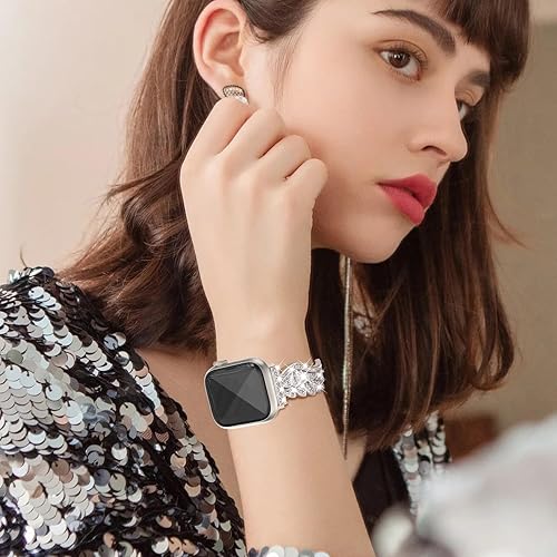 Miniatura 7 de WINGLE Starlight - Correa para Apple Watch de 1.575 pulgadas, 1.614 pulgadas, 1.496 pulgadas, para mujer, Apple Watch Series SE 9, 8, 7, 6, 5, 4, 3,