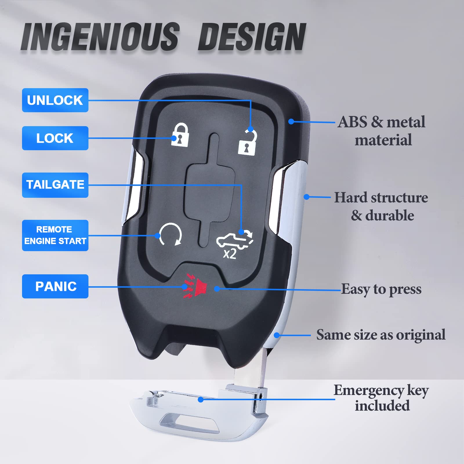 ExtraParts Keyless Remote Car Key Fob Replacement for 2019 2020 2021