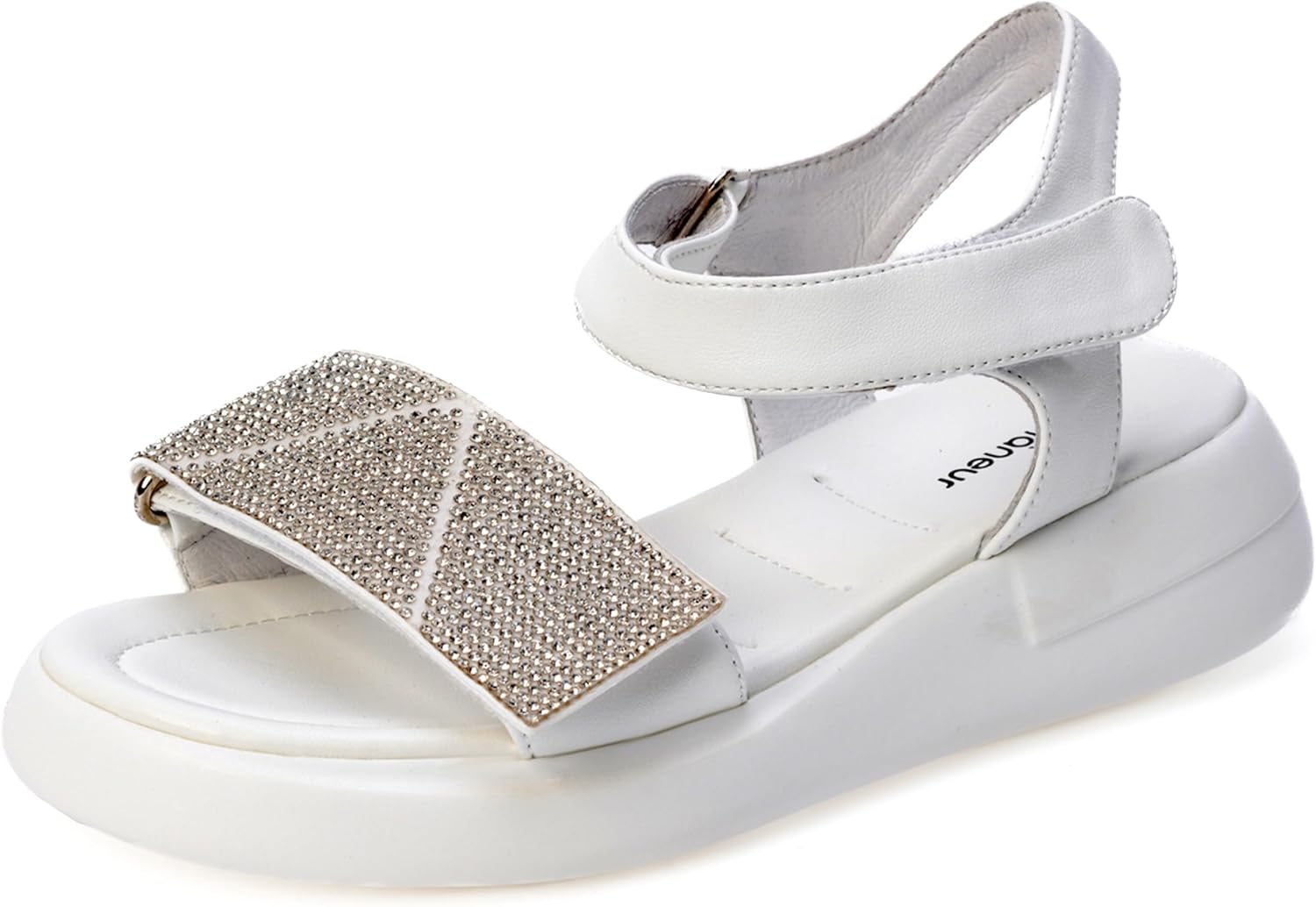 Flaneur Stylish Platform Sandals for Women – Open Toe Shoes, Natural Leather, Ankle Strap, Casual Footwear for Women, Lightweight & Comfortable Outdoor Walking Shoes