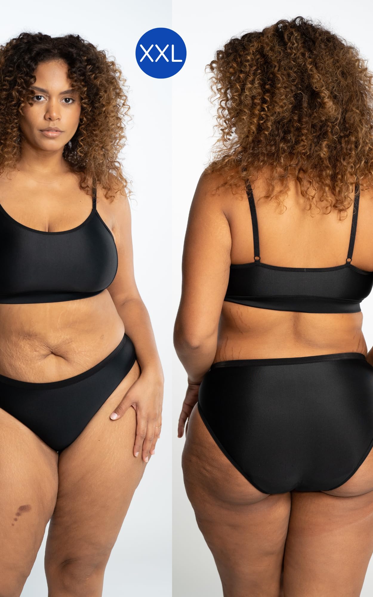 NoBlood - Maillot de Bain Menstruel 2 pièces XXS-XXL - Bretelles réglables