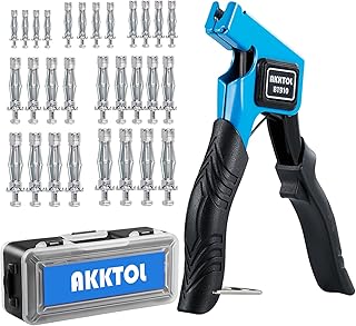AKKTOL Molly Bolts for Drywall Plaster Walls, Hollow Wall Anchors Heavy Duty with Setting Tool, Metal Wall Anchors and Screws Kit for Drywall Hollow Wall Plaster Walls, 35PCS in 7 Sizes