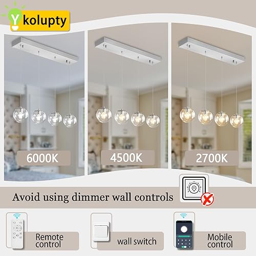 Miniatura 325 de Escalera LED de 10 luces LED moderna con globo de cristal, lámpara colgante grande para techos altos, accesorios de iluminación de entrada, villas y