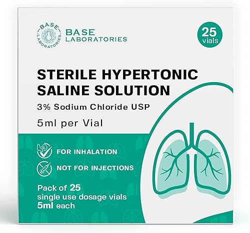 Miniatura 5 de BASE LABORATORIES Solución salina hipertónica al 3% para máquina nebulizadora  para niños y adultos para tratamiento de inhalación y dispositivos de