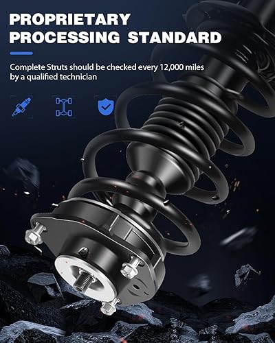 Miniatura 4 de ECCPP Amortiguadores completos, amortiguadores delanteros y traseros para Volkswagen BeetleEosGolfGTIJettaPassatconejo (par delantero)