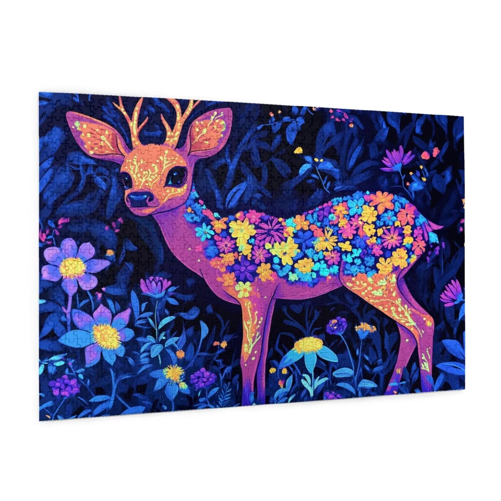 Puzzle Blume Puzzle 3000 Teile Reh Puzzles Erwachsene mit Geschenkbox,DIY Groß Holzpuzzle für Erwachsene,Geschicklichkeitsspiel für Die Ganze Familie Geschenke für Frauen,Puzzlegröße 81 x 122 cm -578y