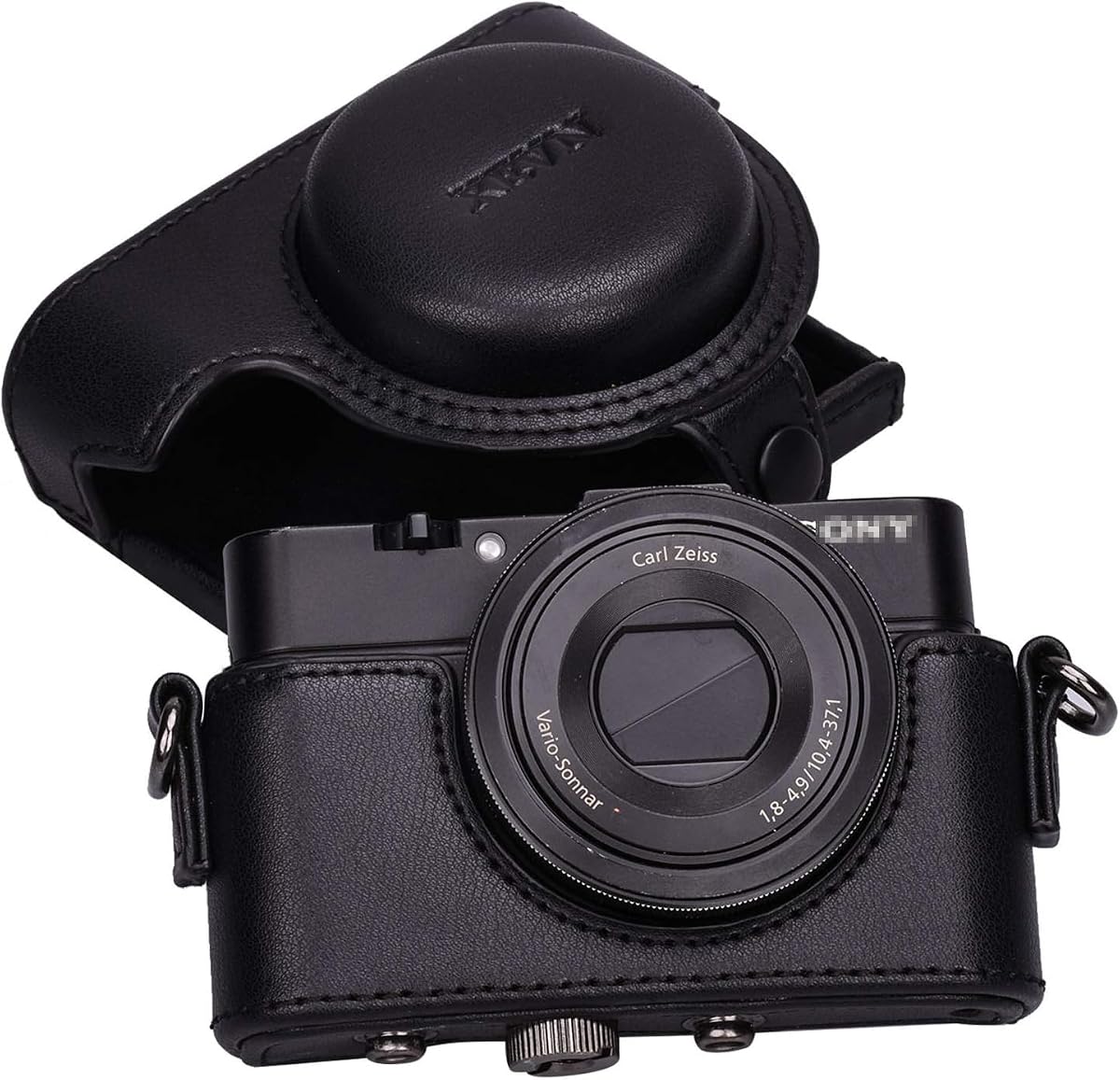 XEVN Sony RX100 Protective Leather Camera Case Bag for DSC-RX100 Mark II, III, IV, V, VI, VII M6 5A M3 with Shoulder Strap