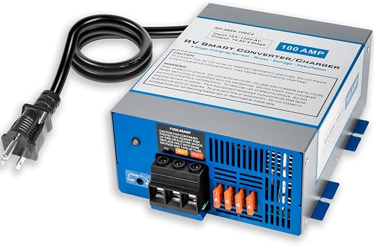 100 Amp RV Power Converter & Battery Charger | 4-Stage Smart Charging for Lead/Lithium Batteries | 120VAC to 12VDC | 13V-16.5V Output | for RV/Boat/Auto 100-Amp