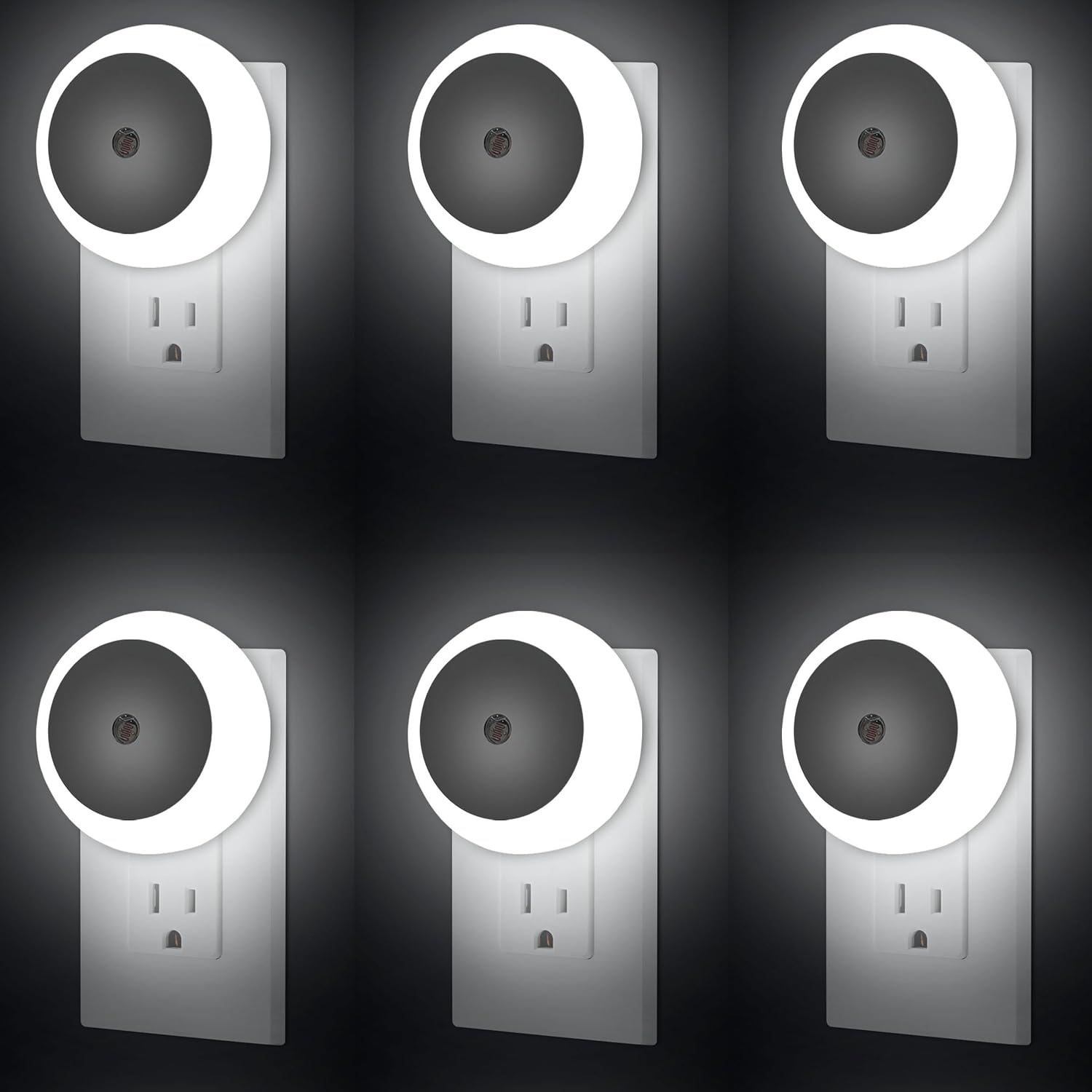 Night Lights Plug into Wall 6Pack, Plug in Nightlight Dusk to Dawn