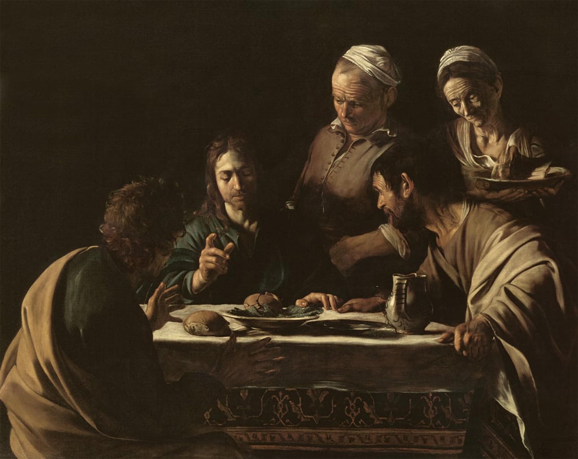 POSTERIIk Famous Print Pop Art Wall Art Graffiti Supper At Emmaus by Merisi Caravaggio Art Prints for Home Decor 60x90cm