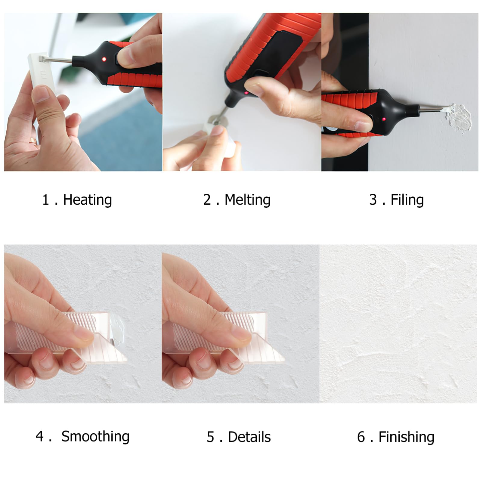 jojofuny 1juego Kit De Reparación De Azulejos Cera De Bloque De Cera Esponja y Herramienta Para Reparación De Grietas y Superficies De Cocina